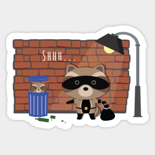 Bandit Raccoon Sticker